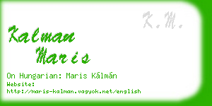 kalman maris business card